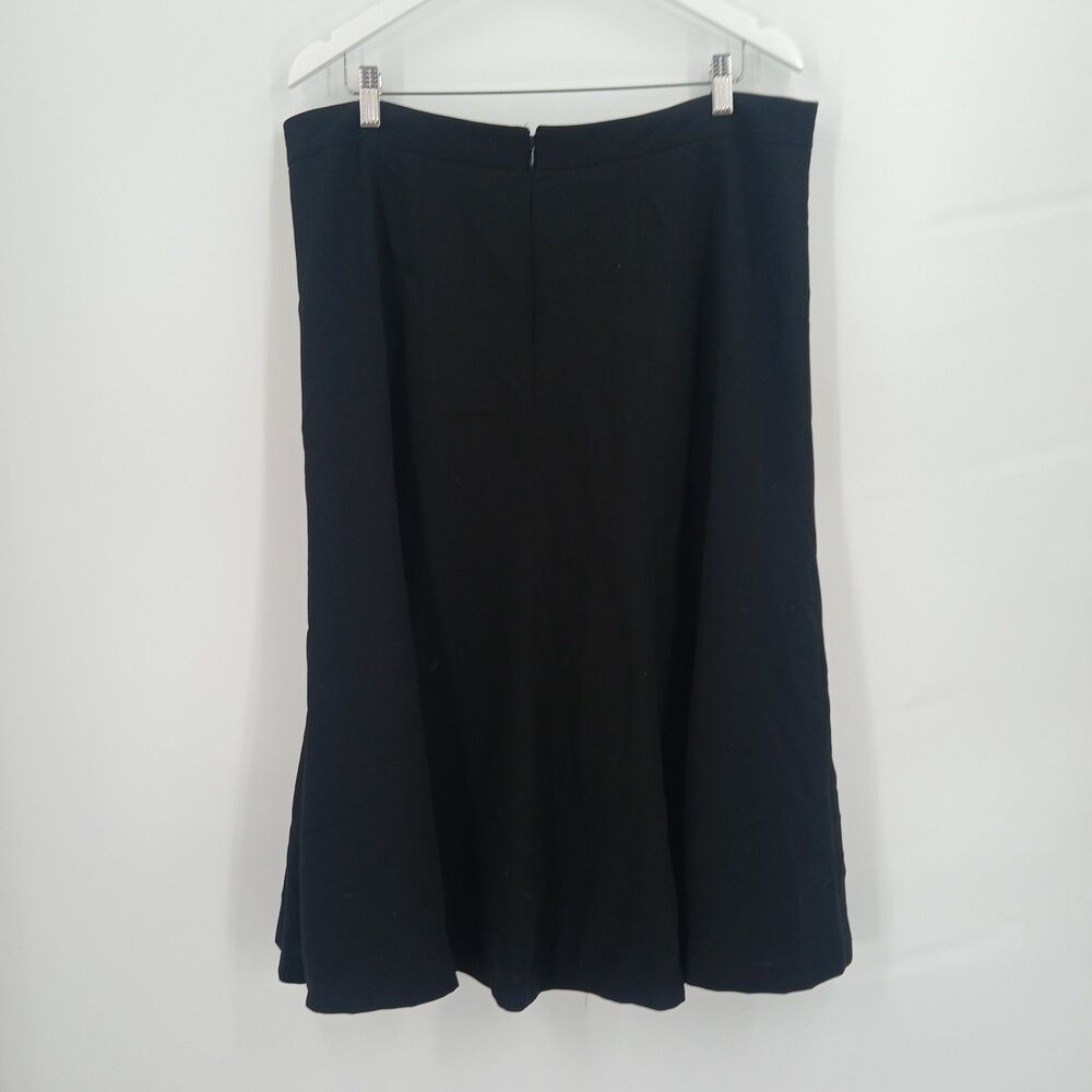 Women's Covington Black A-Line Midi Skirt plus Size 18